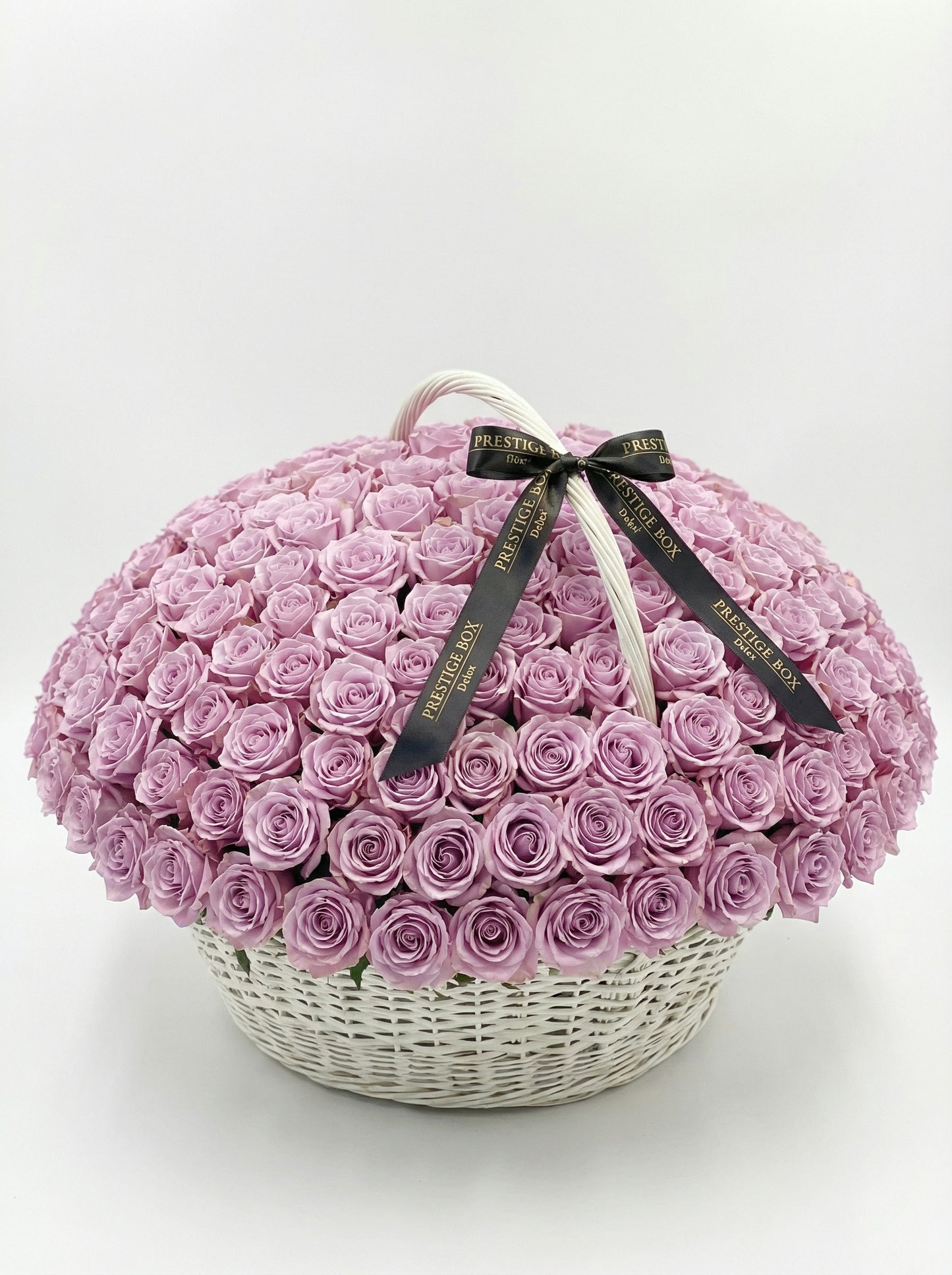 100 Premium Purple Roses Luxury Basket