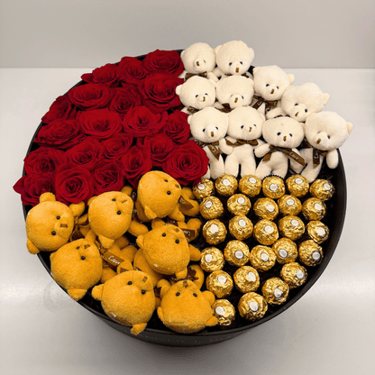 XLarge Round Rose Flower Box Mixed