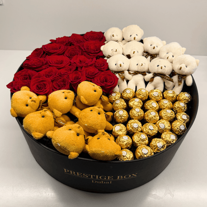 XLarge Round Rose Flower Box Mixed