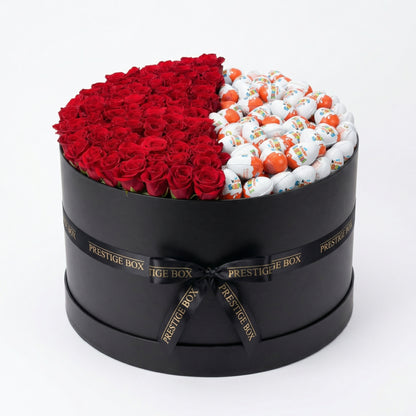 XXLarge Premium Red Rose + Kinder Box