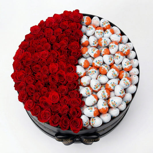 XXLarge Premium Red Rose + Kinder Box