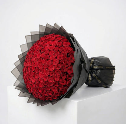 100 Premium Red Roses  Bouquet