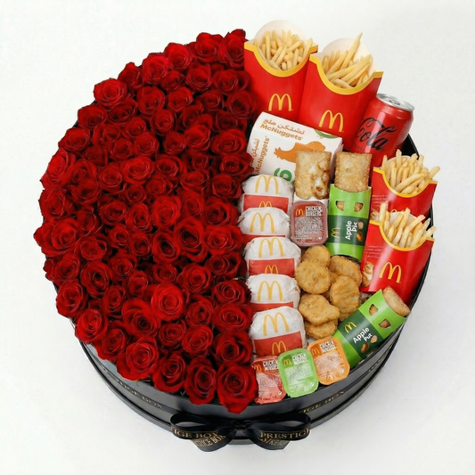 XXLarge Premium Red Rose + Burger Box