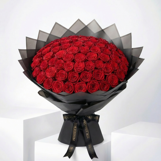 50 Premium Red Roses Bouquet